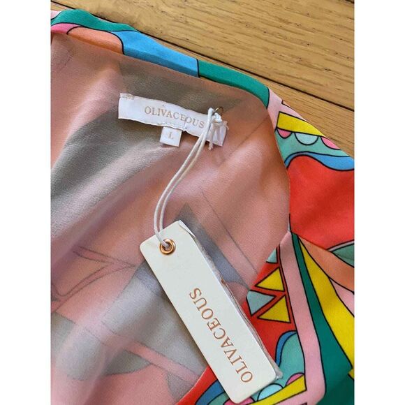Olivaceous Elliot mini dress - multi color size Large NWT - Picture 3 of 6